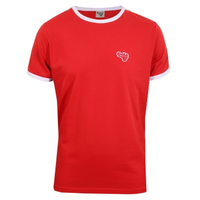 Gola Leisure T-shirt Logo Taped Ringer (100% Cotton) red Men's