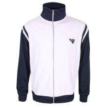 Gola Leisure Jacket Zipped Poly Tricot Colour Block Track Top (Polyester) white/navy blue Men's