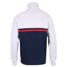 Gola Pullover 1/4 Zip Brushed Back Sweat Stripes white/navy blue Men's