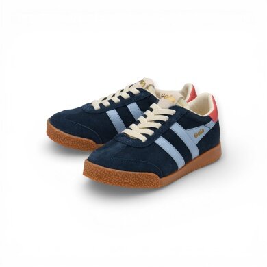 Gola Sneaker Elan 2026 (Suede, Lace-up) navy blue/air blue/coral children