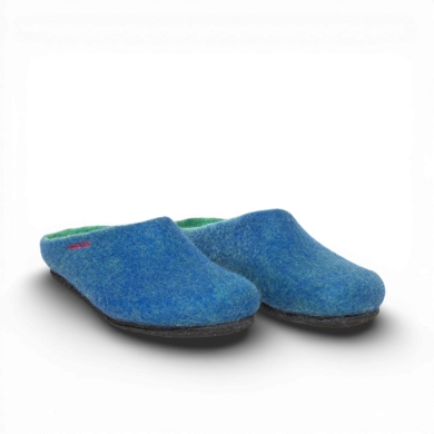Gottstein Slippers Magicfelt 709 (100% Wool) blue (Size 36-42)