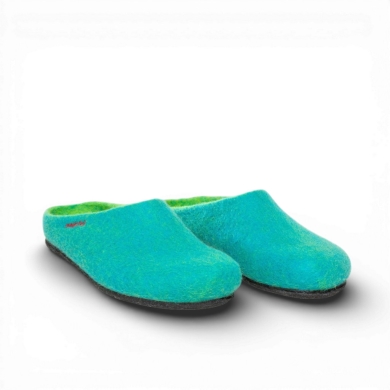 Gottstein Slippers Magicfelt 709 (100% Wool) turquoise blue (Size 36-42)