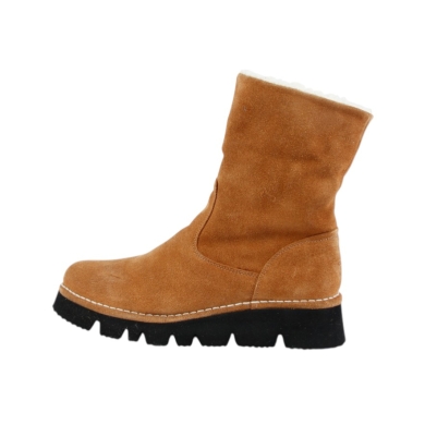 Grand Step Shoes Winter Boots Elia Suede Bootie - brown Ladies