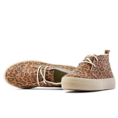 Grand Step Shoes Winter Shoes Safari Winter Suede Bootie - animal brown ladies