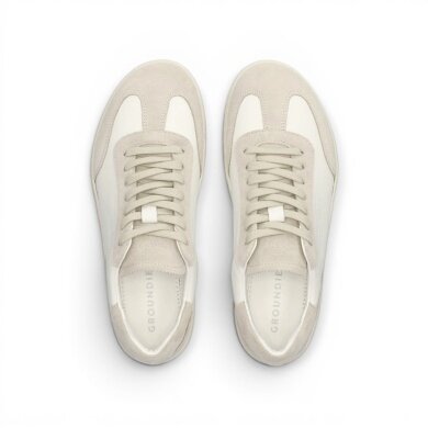 Groundies Sneakers Panama (Suede/Leather) beige/white Ladies