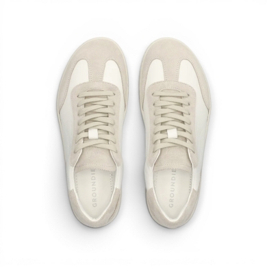 Groundies Sneakers Panama (Suede/Leather) beige/white Men's