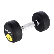 HMS Fitness Dumbbell Pro Round Dumbbell with Rubber Coating 5 kg - 1 Piece