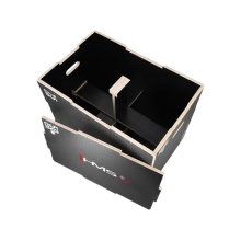 HMS Fitness Jump Box DSC02 Plyo Box (Wooden Box, 75x60x50cm) black