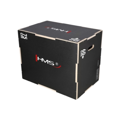 HMS Fitness Jump Box DSC02 Plyo Box (Wooden Box, 75x60x50cm) black