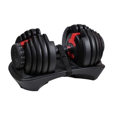 HMS Fitness Adjustable Dumbbell SR52 (10 weight plates, 2.2 - 23.8 kg)