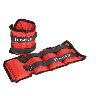 HMS Weight Cuffs OB03 (for ankle and wrist) - 1 set 2x1.5kg - red