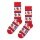 Happy Socks Daily Sock Crew Gingerbread Stripe (Gingerbread) red/beige - 1 pair
