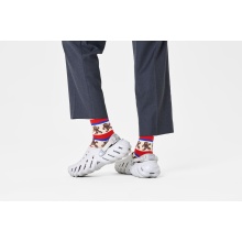 Happy Socks Daily Sock Crew Gingerbread Stripe (Gingerbread) red/beige - 1 pair