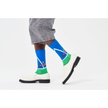 Happy Socks Daily Sock Crew Tennis Racket blue/green - 1 Pair