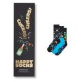Happy Socks Daily Sock Crew Celebration (Cheers) Gift Box black - 3 pairs