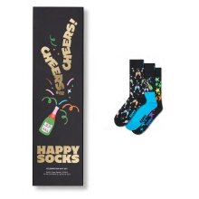 Happy Socks Daily Sock Crew Celebration (Cheers) Gift Box black - 3 pairs