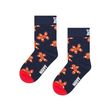 Happy Socks Daily Socks Kids Gingerbread (Lebkuchen) navy blue/red Children - 1 Pair