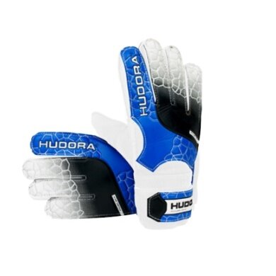 Hudora goalkeeper gloves size S (soft padding, Velcro fastener) blue - 1 pair