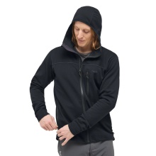 Haglöfs Rosson Fleece Jacket with Hood (Midlayer, 4-Way Stretch Fleece Material) black Men's