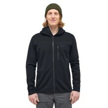 Haglöfs Rosson Fleece Jacket with Hood (Midlayer, 4-Way Stretch Fleece Material) black Men's