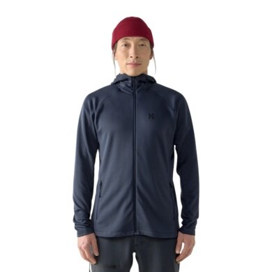 Haglöfs Fleece Jacket Korp Mid Hood (Midlayer, breathable) dark blue men's
