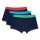 Happy Socks Underwear Boxer Shorts Solid (Cotton) navy blue Men's - 3 pieces