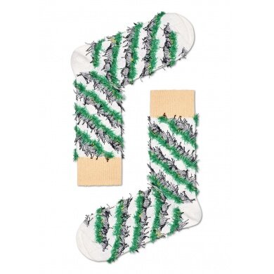 Happy Socks Daily Sock Crew Lashes white/green 1pc