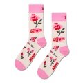 Happy Socks Daily Sock Crew Mom's Flower cream white/pink - 1 Pair
