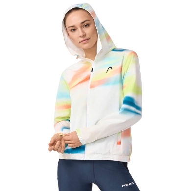 Head Hooded Jacket Blur (elastic waistband) white/multicoloured Ladies