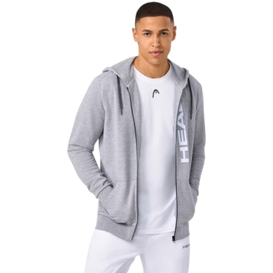 Head Hooded Sweatshirt Club Original Hoodie Full Zip (Mixed Fabric) 2025 Grey Men's