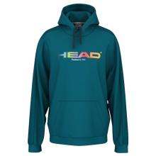 Head Rally Hoodie (Mixed Fabric) Teal Blue Men's