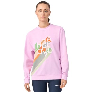 Head Pullover Rally Crewneck (mixed fabric) pink/multicoloured ladies