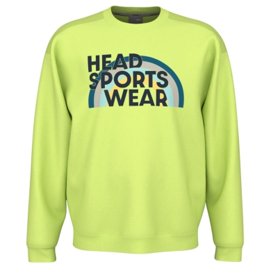 Head Pullover Rally Crewneck (mixed fabric) lime yellow men's