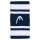 Head Sweatband Wrist Jumbo Logo Striped Navy Blue/White - 2 Pieces