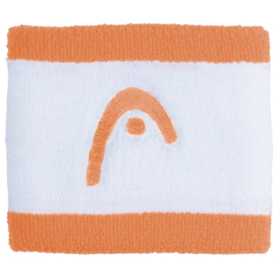 Head Sweatband Wrist Logo Striped Apricot/White - 2 Pieces