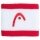 Head Sweatband Wrist Logo Striped Red/White - 2 Pieces