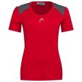 Head Tennis Shirt Club 22 Tech (Moisture Transfer Microfiber Technology) red Ladies