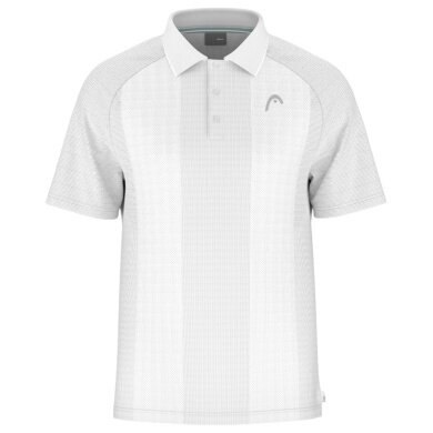 Head Tennis Polo Performance (100% Polyester, Moisture Transfer Microfiber Technology) 2025 white/grey men's