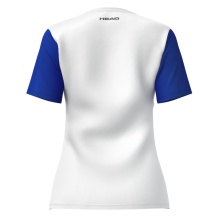Head Tennis Shirt Club 25 Tech (100% Polyester, quick-drying) white/royal blue ladies