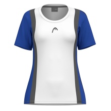 Head Tennis Shirt Club 25 Tech (100% Polyester, quick-drying) white/royal blue ladies
