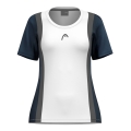 Head Tennis Shirt Club 25 Tech (100% Polyester, quick-drying) white/navy blue ladies