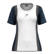 Head Tennis Shirt Club 25 Tech (100% Polyester, quick-drying) white/navy blue ladies