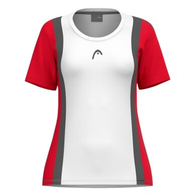 Head Tennis Shirt Club 25 Tech (100% Polyester, quick-drying) white/red ladies