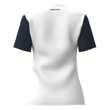 Head Tennis Shirt Club 25 Tech (Moisture Transfer Microfiber Technology) white/navy blue girls