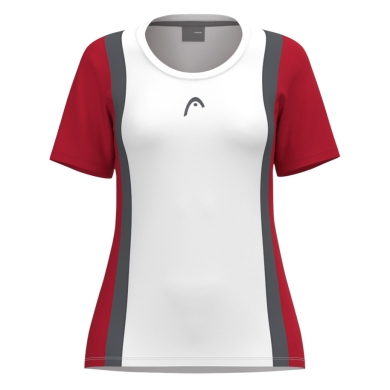 Head Tennis Shirt Club 25 Tech (Moisture Transfer Microfiber Technology) white/red girls