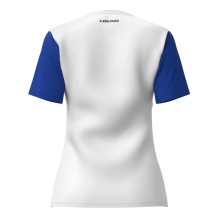 Head Tennis Shirt Club 25 Tech (Moisture Transfer Microfiber Technology) white/royal blue girls
