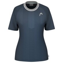 Head Tennis Shirt Performance 2025 (Polyester Jacquard, quick-drying) navy blue ladies