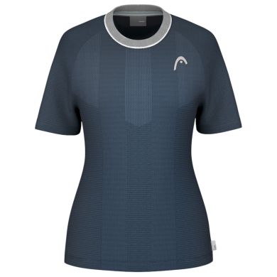 Head Tennis Shirt Performance 2025 (Polyester Jacquard, quick-drying) navy blue ladies