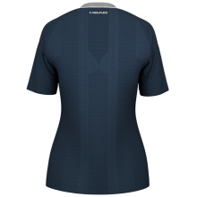 Head Tennis Shirt Performance 2025 (Polyester Jacquard, quick-drying) navy blue ladies
