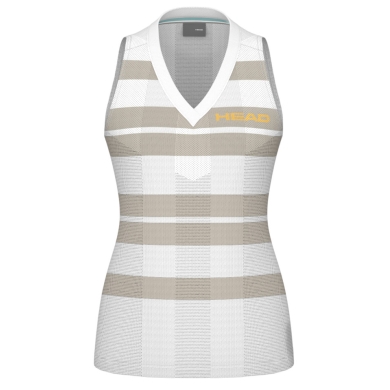 Head Tennis Tank Top Performance (quick-drying, V-neck) 2025 white/beige ladies